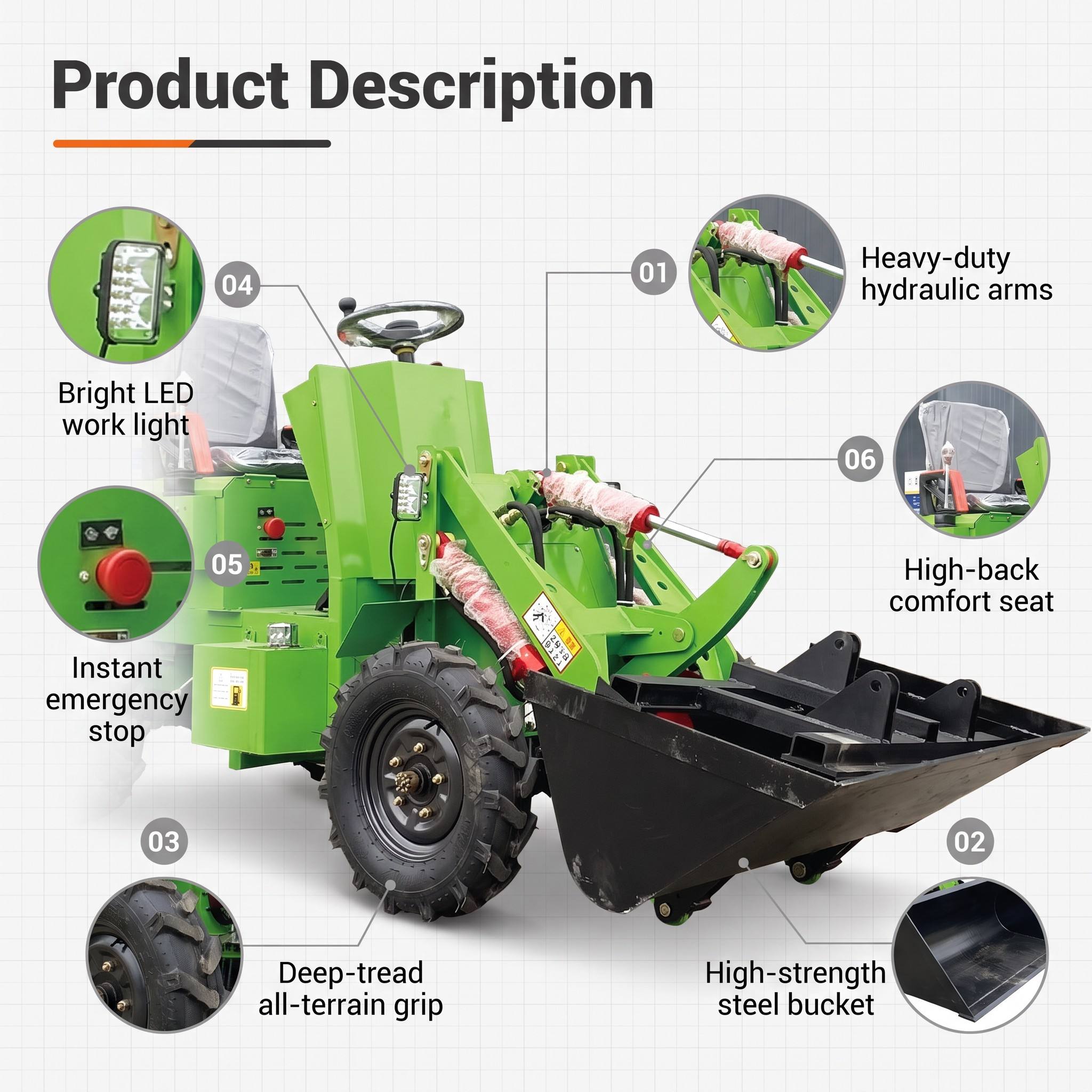 Hot Sale Mini Wheel Loader 700 - Wheel Loader review and price